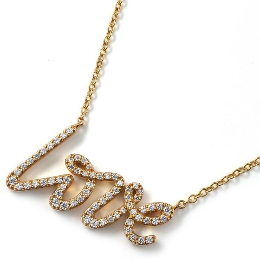 Tiffany Graffiti Love Small Necklace Pink Gold Diamond